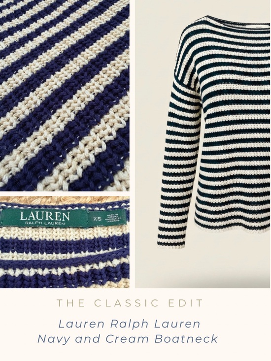 Lauren Ralph Lauren Sweaters - Lauren Ralph Lauren | Classic Striped Boatneck | Navy & Cream